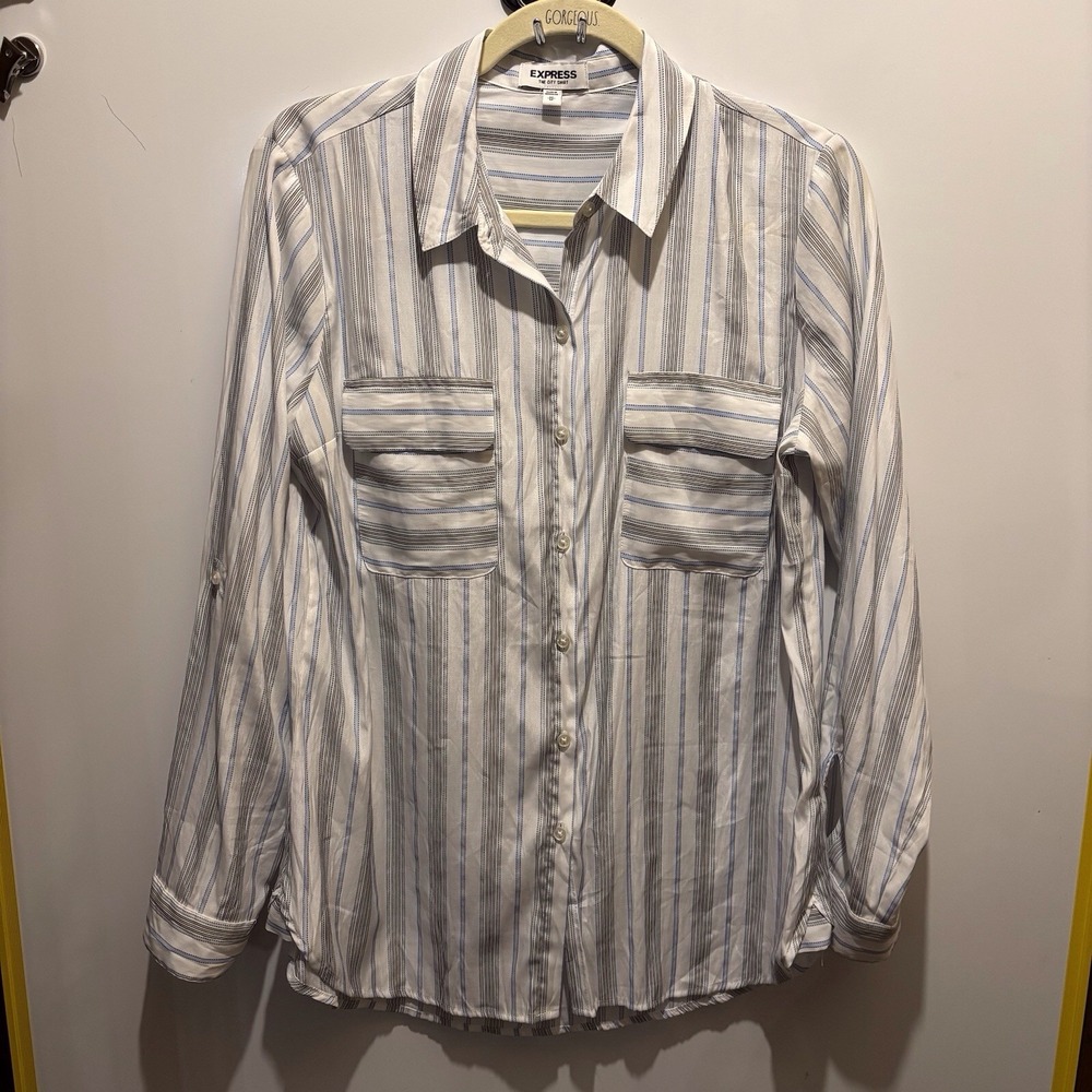 Express City Shirt Size M 40"‎ X 27"